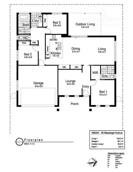 Floorplan of Homely house listing, 65 Messenger Avenue, Boorooma NSW 2650