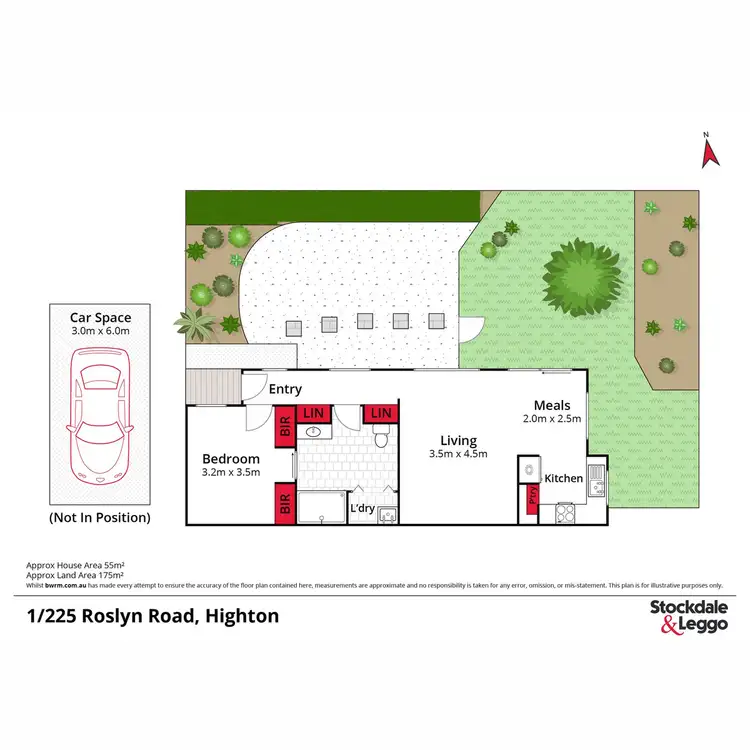 Floorplan of Homely unit listing, 1/225 Roslyn Road, Highton VIC 3216