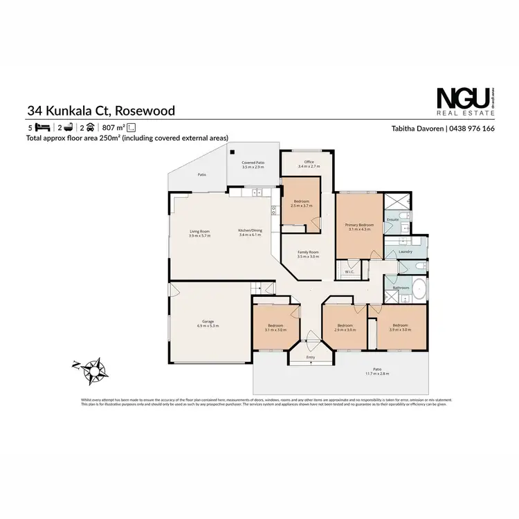 Floorplan of Homely house listing, 34 Kunkala Court, Rosewood QLD 4340