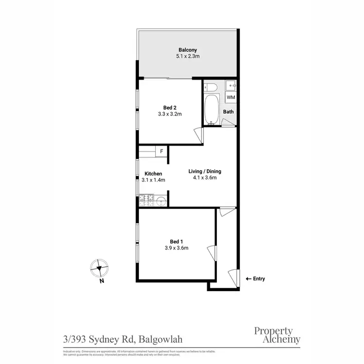 Floorplan of Homely apartment listing, 3/393 Sydney Road, Balgowlah NSW 2093
