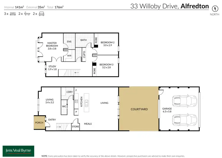 Floorplan of Homely house listing, 33 Willoby Drive, Alfredton VIC 3350