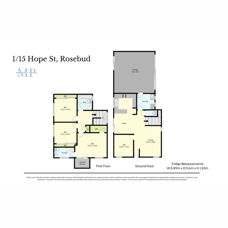 Floorplan of Homely house listing, 1/15 Hope Street, Rosebud VIC 3939
