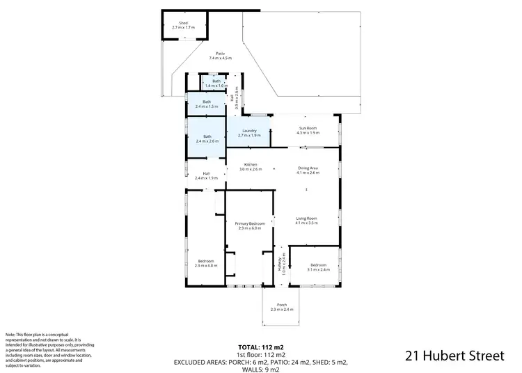 Floorplan of Homely house listing, 21 Hubert Street, South Townsville QLD 4810