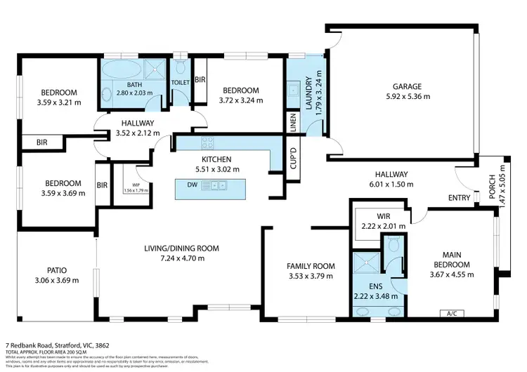 Floorplan of Homely house listing, 7 Redbank Road, Stratford VIC 3862