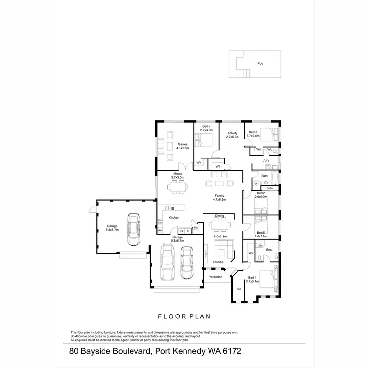 Floorplan of Homely house listing, 80 Bayside Boulevard, Port Kennedy WA 6172