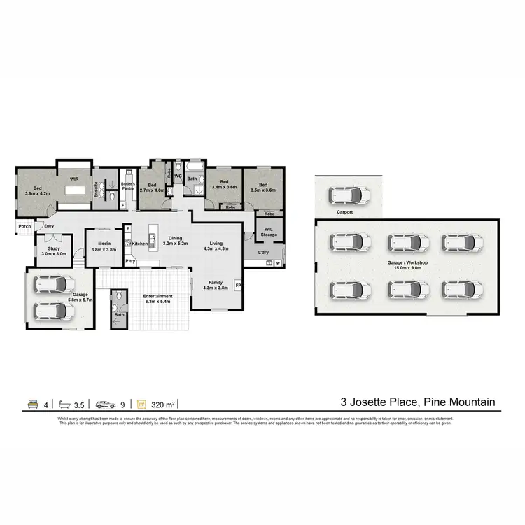 Floorplan of Homely house listing, 3 Josette Place, Pine Mountain QLD 4306