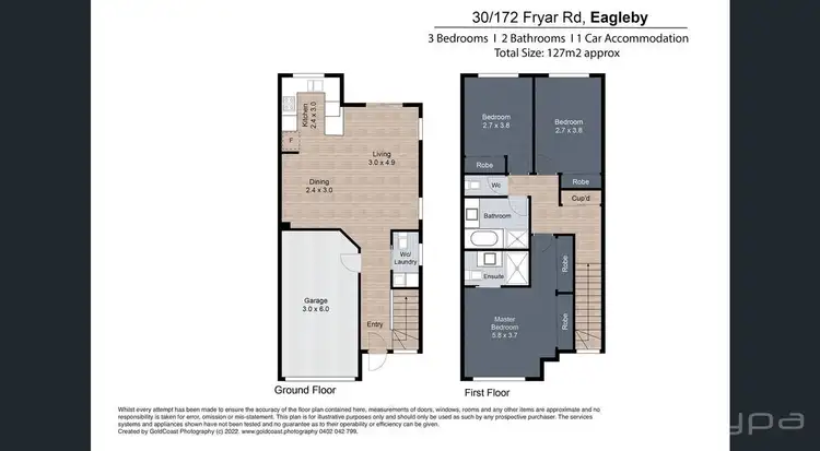 Floorplan of Homely townhouse listing, 30/172-180 Fryar Road, Eagleby QLD 4207