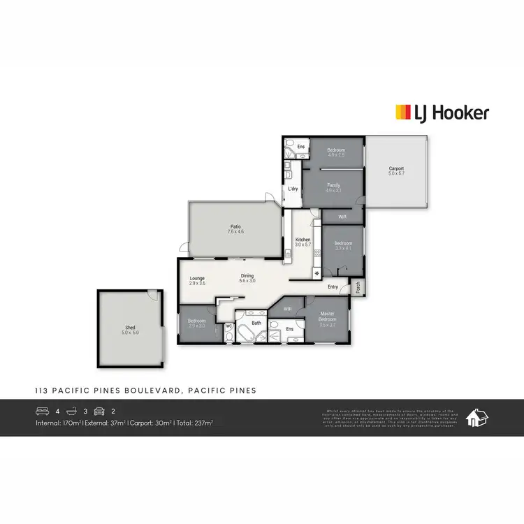Floorplan of Homely house listing, 113 Pacific Pines Boulevard, Pacific Pines QLD 4211