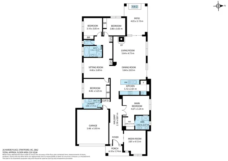 Floorplan of Homely house listing, 26 Hardie Place, Stratford VIC 3862