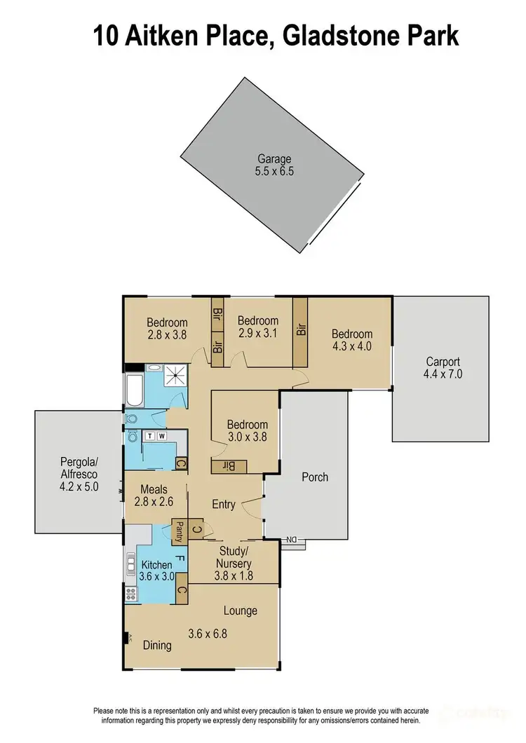 Floorplan of Homely house listing, 10 Aitken Place, Gladstone Park VIC 3043