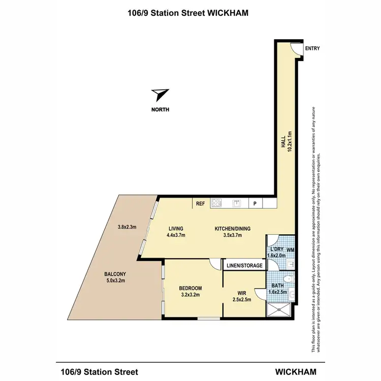 Floorplan of Homely apartment listing, W106 Station Street, Wickham NSW 2293