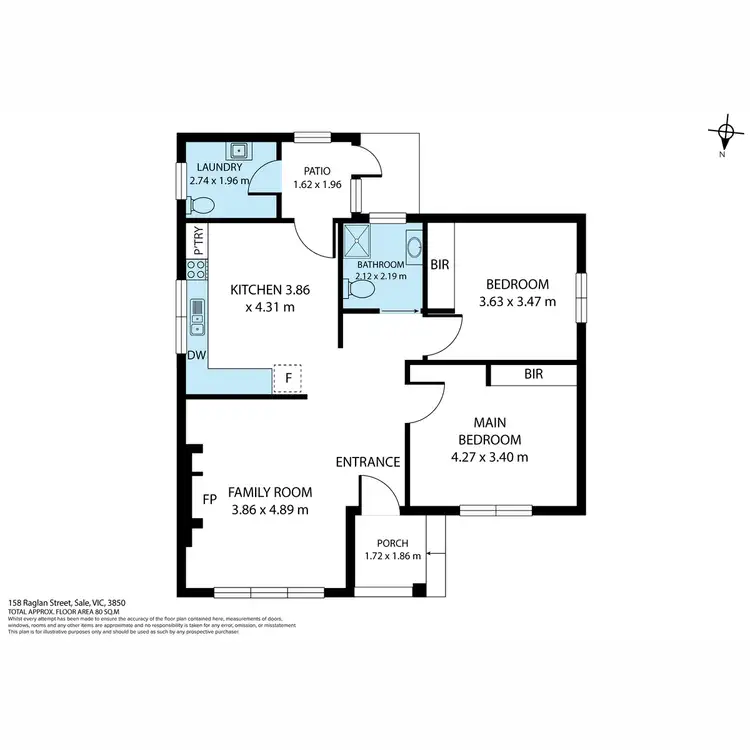 Floorplan of Homely house listing, 158 Raglan Street, Sale VIC 3850