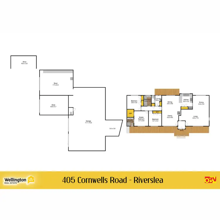 Floorplan of Homely rural property listing, 405 Cornwells Road, Riverslea VIC 3860