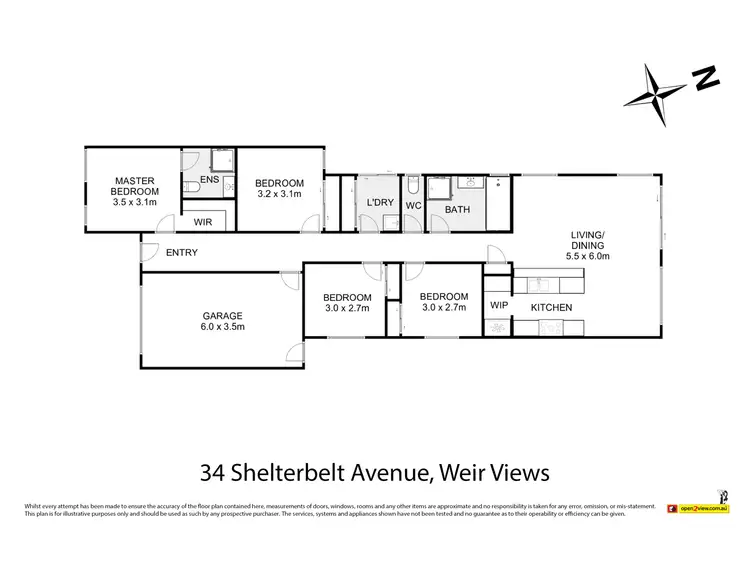 Floorplan of Homely house listing, 34 Shelterbelt Avenue, Weir Views VIC 3338