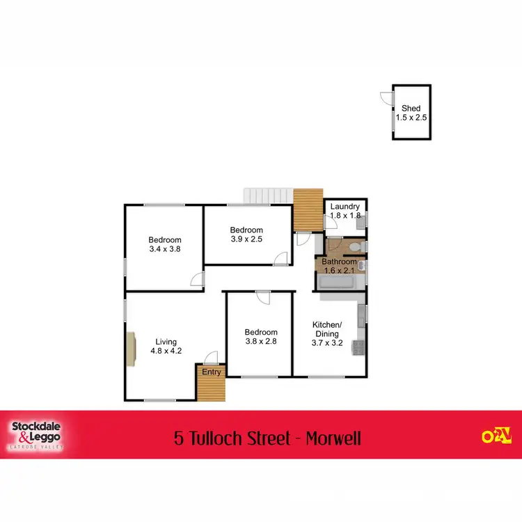 Floorplan of Homely house listing, 5 Tulloch Street, Morwell VIC 3840