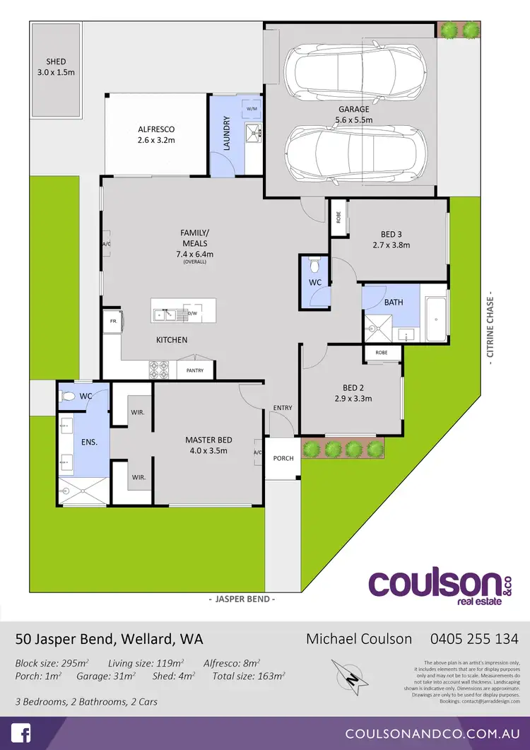 Floorplan of Homely house listing, 50 Jasper Bend, Wellard WA 6170