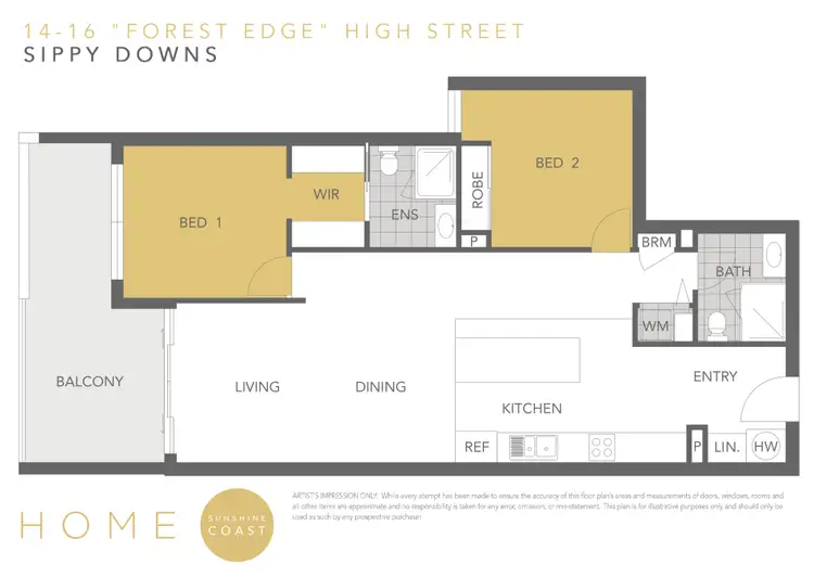 Floorplan of Homely unit listing, 305/14-16 High Street, Sippy Downs QLD 4556