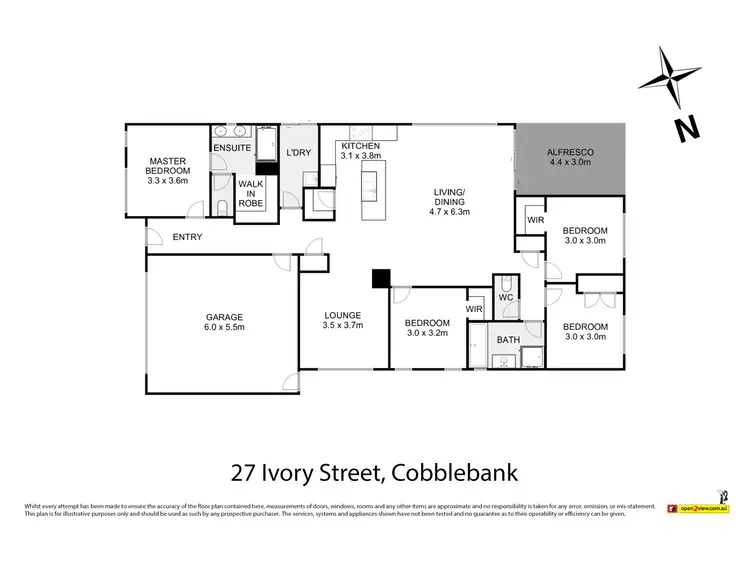 Floorplan of Homely house listing, 27 Ivory Street, Cobblebank VIC 3338