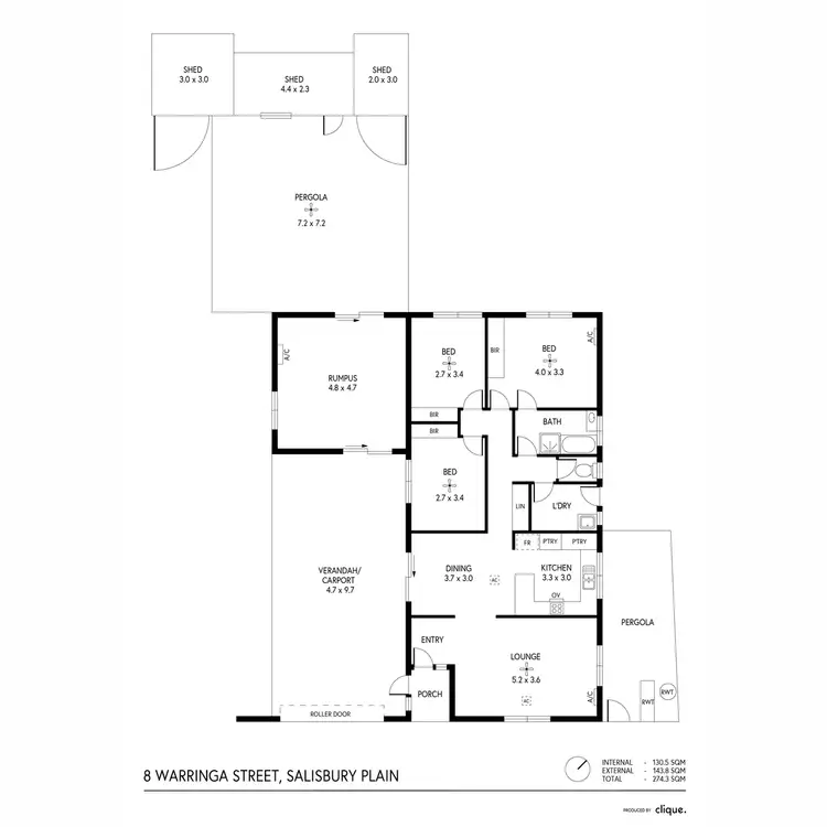 Floorplan of Homely house listing, 8 Warringa Street, Salisbury Plain SA 5109