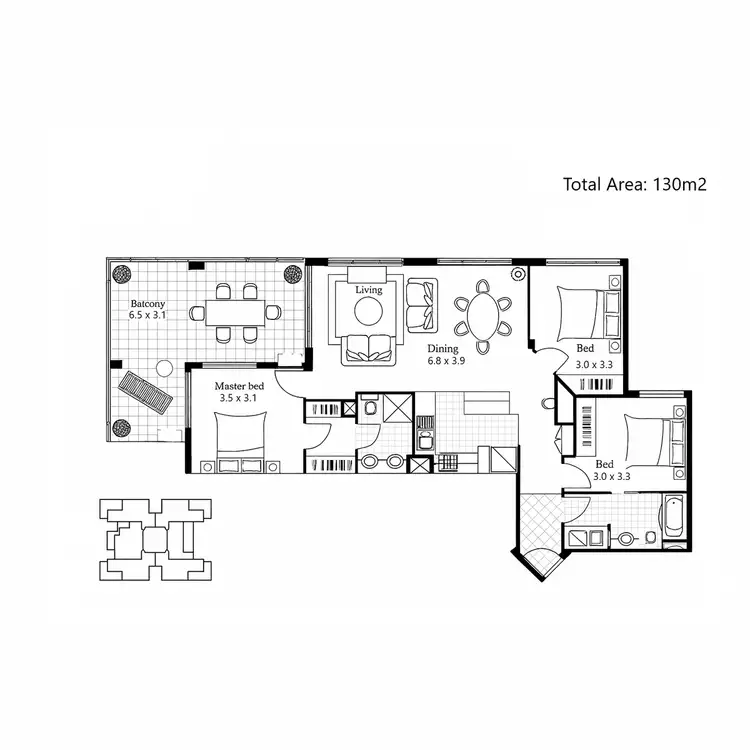 Floorplan of Homely apartment listing, 16/287 Wickham Tce, Spring Hill QLD 4000