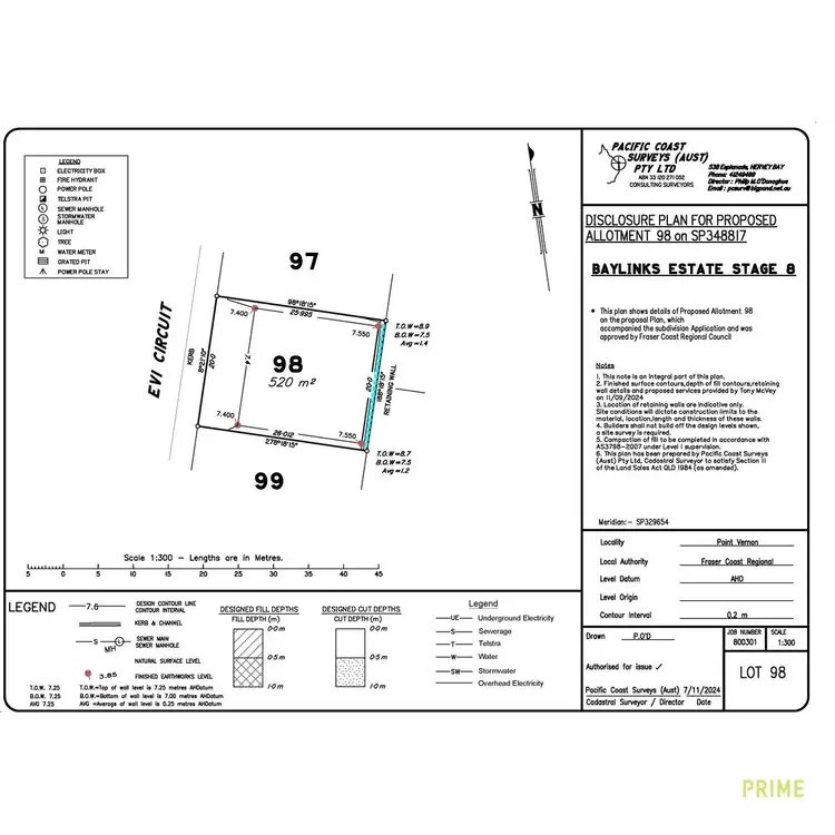 Floorplan of Homely land listing, LOT 98, Stage 8 Baylinks Estate, Pialba QLD 4655