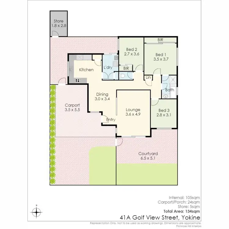 Floorplan of Homely villa listing, 41a Golf View Street, Yokine WA 6060