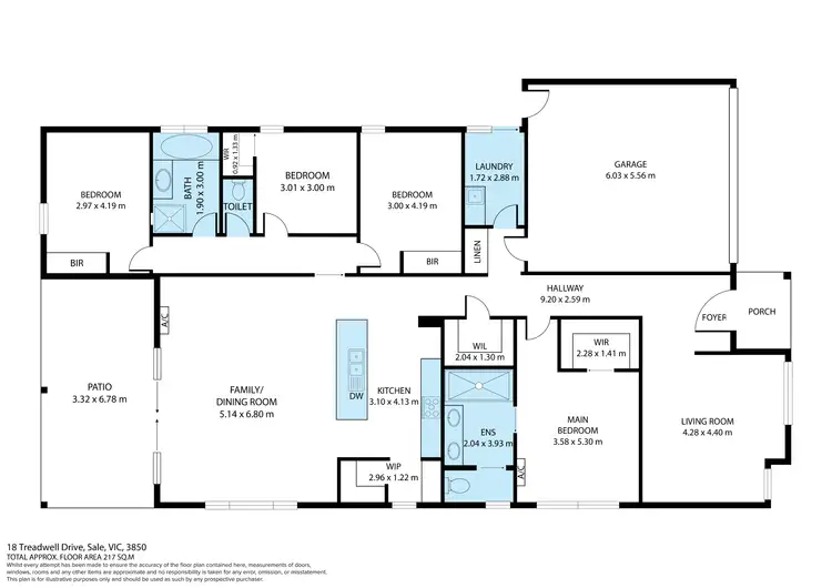 Floorplan of Homely house listing, 18 Treadwell Drive, Sale VIC 3850