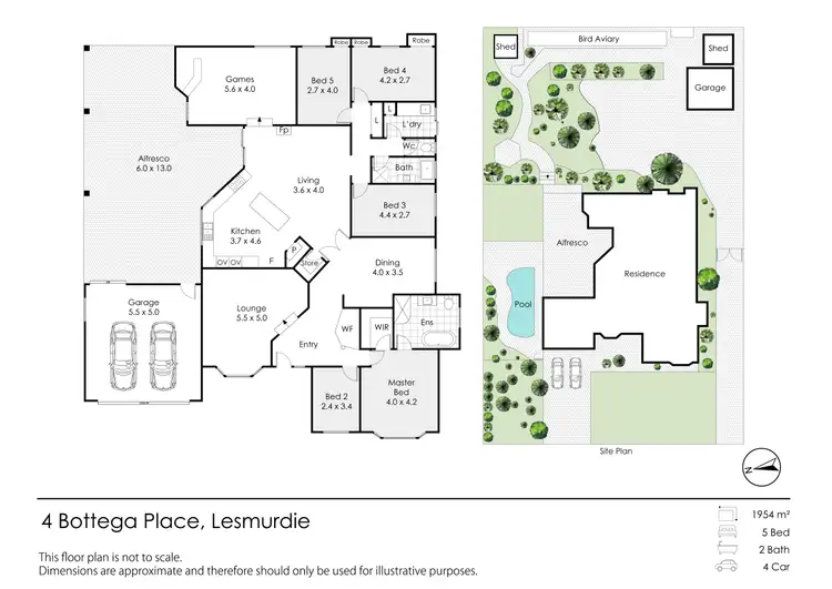 Floorplan of Homely house listing, 4 Bottega Place, Lesmurdie WA 6076