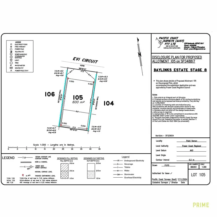 Floorplan of Homely land listing, LOT 105, Stage 8 Baylinks Estate, Pialba QLD 4655