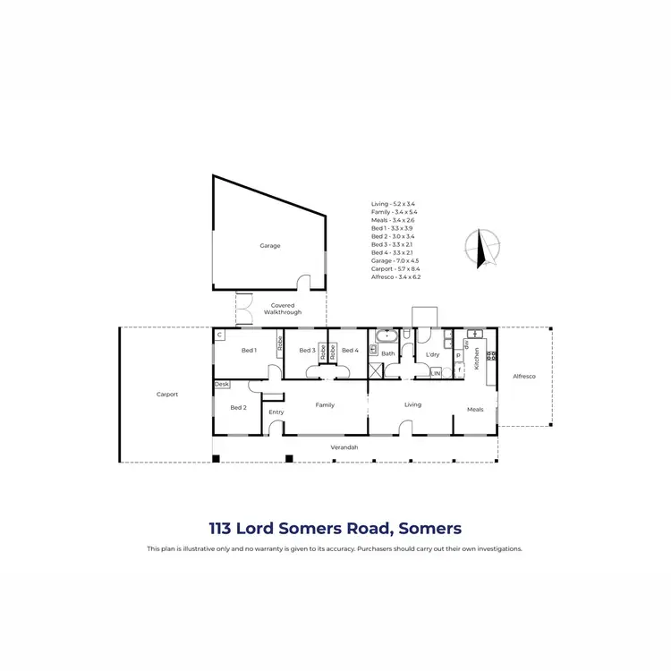 Floorplan of Homely house listing, 113 Lord Somers Road, Somers VIC 3927