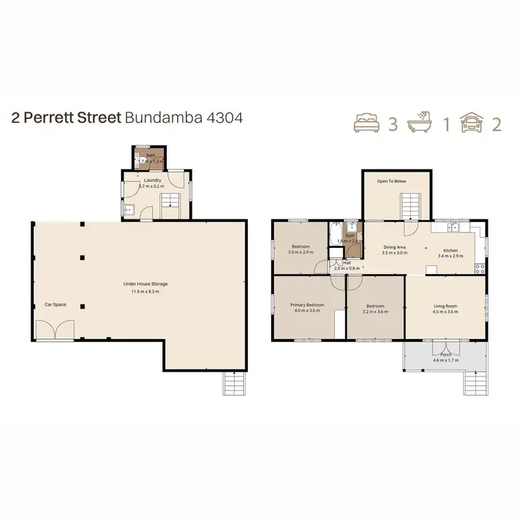 Floorplan of Homely house listing, 2 Perrett Street, Bundamba QLD 4304