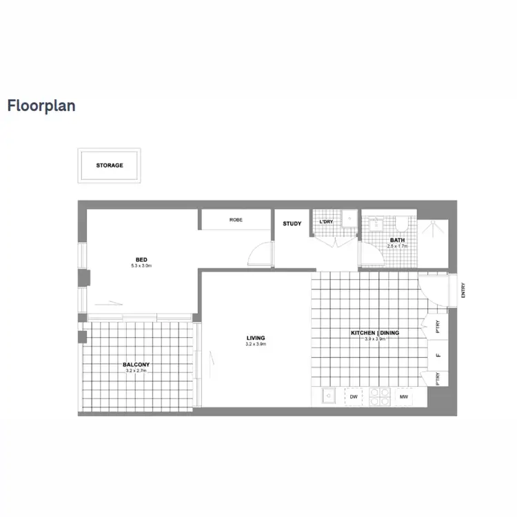 Floorplan of Homely apartment listing, 10403/2A Figtree Drive, Sydney Olympic Park NSW 2127