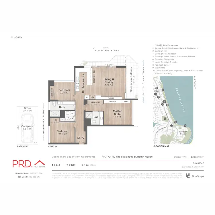 Floorplan of Homely unit listing, 44/170-180 The Esplanade, Burleigh Heads QLD 4220