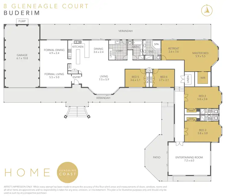 Floorplan of Homely house listing, 8 Gleneagle Court, Buderim QLD 4556