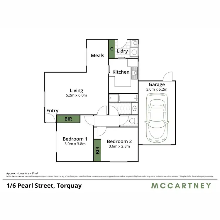 Floorplan of Homely unit listing, 1/6 Pearl Street, Torquay VIC 3228