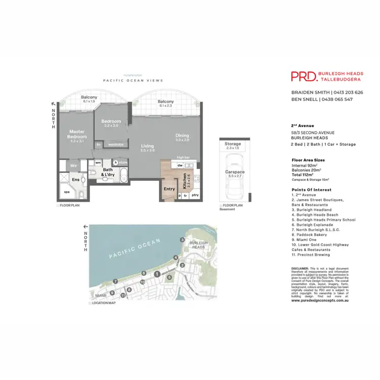 Floorplan of Homely unit listing, 5B/3 Second Avenue, Burleigh Heads QLD 4220