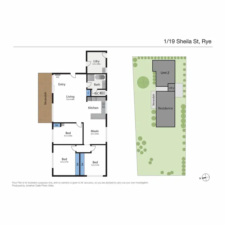 Floorplan of Homely unit listing, 1/19 Sheila Street, Rye VIC 3941