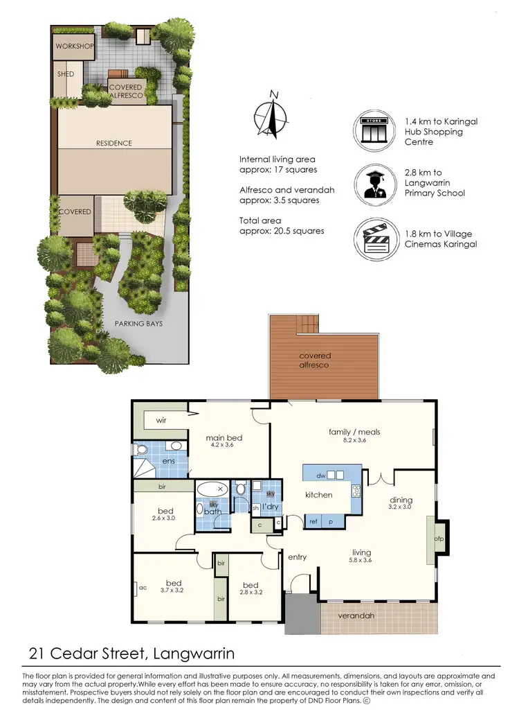 Floorplan of Homely house listing, 21 Cedar Street, Langwarrin VIC 3910