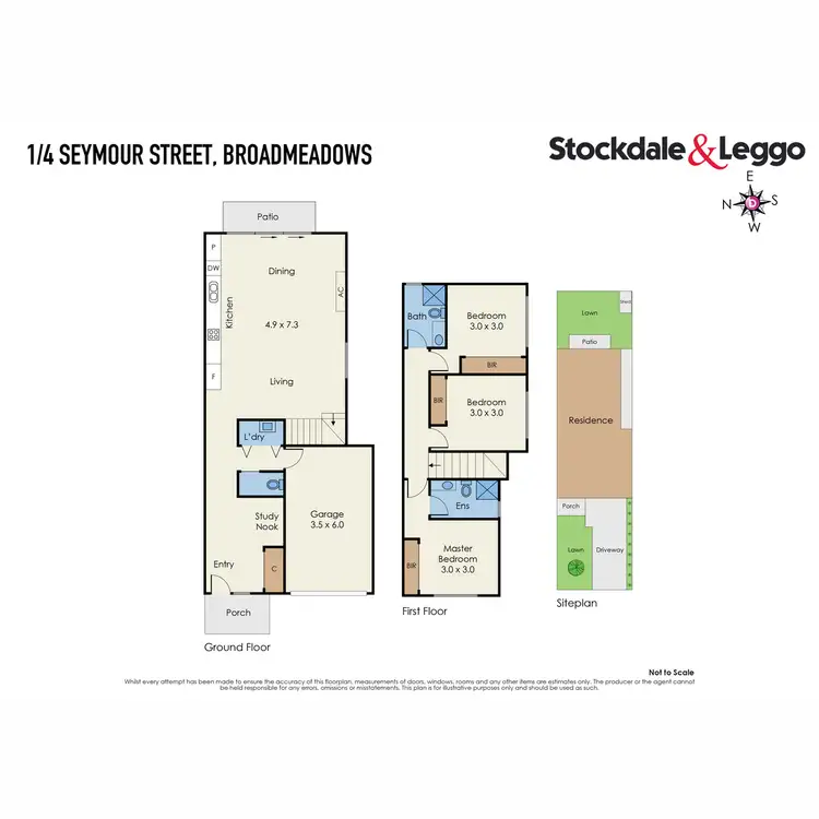 Floorplan of Homely townhouse listing, 1/4 Seymour Street, Broadmeadows VIC 3047