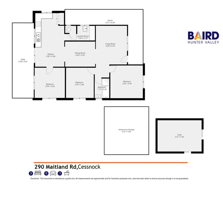 Floorplan of Homely house listing, 290 Maitland Road, Cessnock NSW 2325