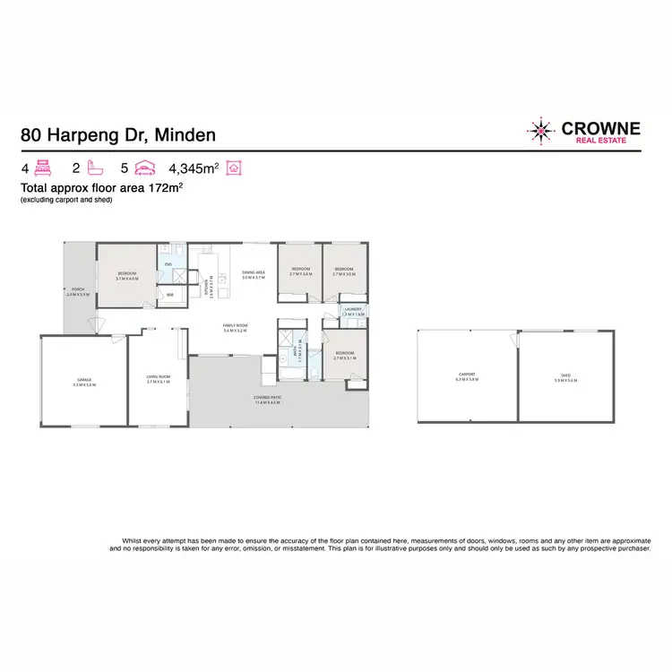 Floorplan of Homely house listing, 80 Harpeng Drive, Minden QLD 4311