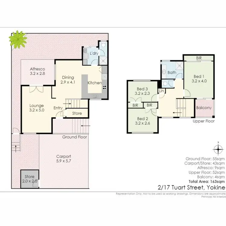 Floorplan of Homely townhouse listing, 2/17 Tuart Street, Yokine WA 6060