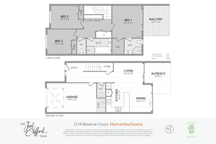 Floorplan of Homely townhouse listing, 12/4 Reserve Court, Murrumba Downs QLD 4503