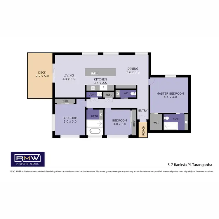 Floorplan of Homely house listing, 5 Banksia Place, Taranganba QLD 4703