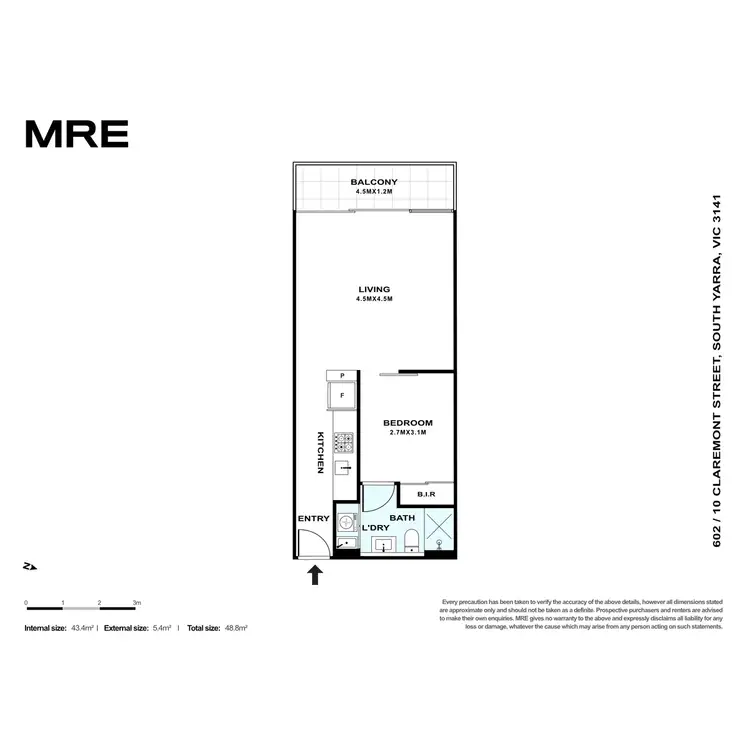Floorplan of Homely apartment listing, 602/10 Claremont Street, South Yarra VIC 3141
