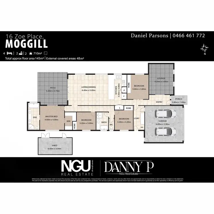 Floorplan of Homely house listing, 16 Zoe Place, Moggill QLD 4070