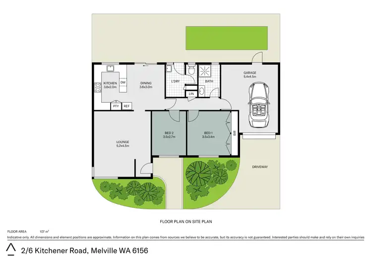 Floorplan of Homely unit listing, 2/6 Kitchener Road, Melville WA 6156