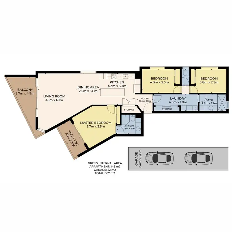 Floorplan of Homely unit listing, 2/181 Landsborough Avenue, Scarborough QLD 4020