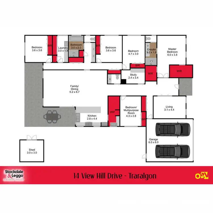 Floorplan of Homely house listing, 14 View Hill Drive, Traralgon VIC 3844