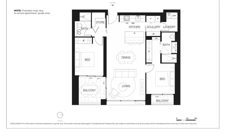Floorplan of Homely apartment listing, C502/14 Baptist Street, Redfern NSW 2016